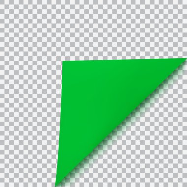 Eğri köşede şeffaf arka plan kağıt