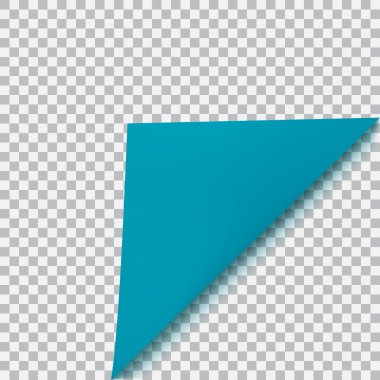 Eğri köşede şeffaf arka plan kağıt