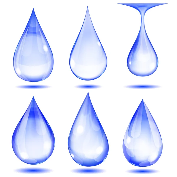 Gotas azules opacas — Vector de stock