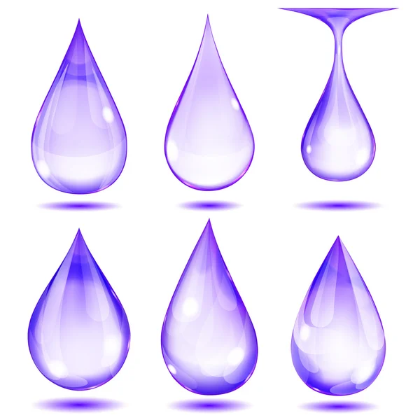 Ondoorzichtige violet druppels — Stockvector