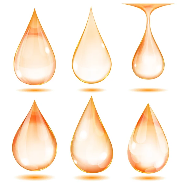 Opaque orange drops — Stock Vector