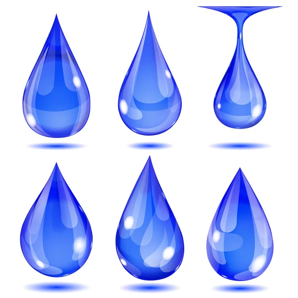 Opaque blue drops — Stock Vector