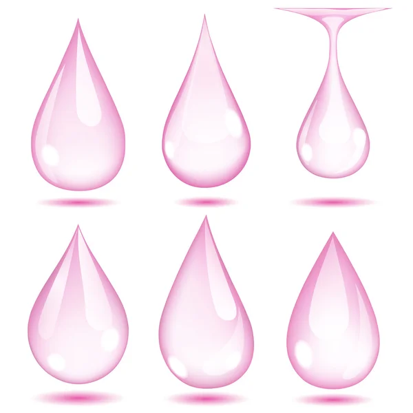 Gotas de color rosa opaco — Vector de stock