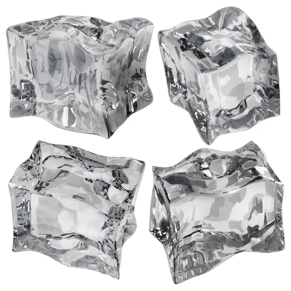 Непрозрачные кубики льда — стоковый вектор