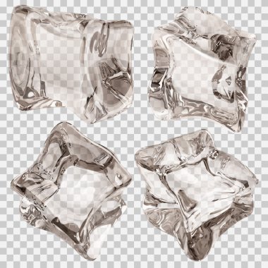 Şeffaf sarı buz küpleri