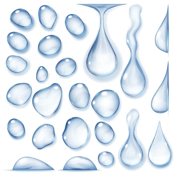 Gouttes bleues opaques — Image vectorielle