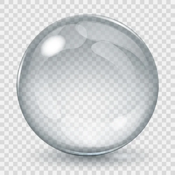 Big transparent glass sphere — Stock Vector