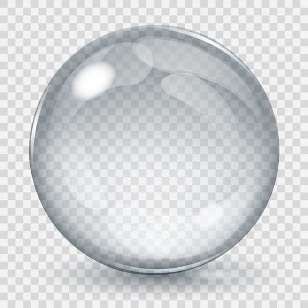 Big transparent glass sphere