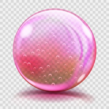 Büyük pembe cam Küre