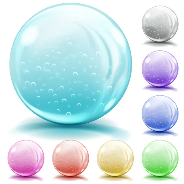 Multicolored opaque glass spheres with air bubbles — Wektor stockowy