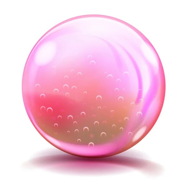 Большая розовая стеклянная сфера — стоковый вектор