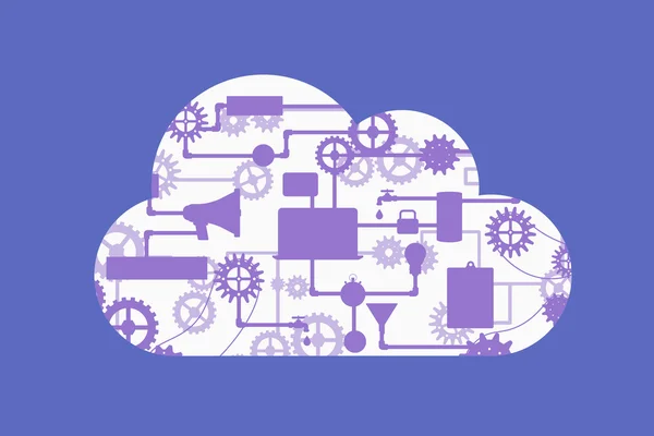 Concepto vectorial abstracto de computación en nube — Archivo Imágenes Vectoriales