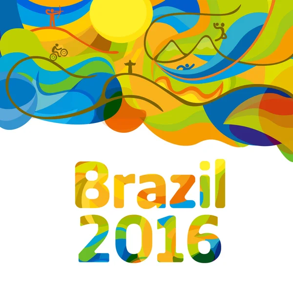 Rio 2016 abstracte kleurrijke achtergrond — Stockvector