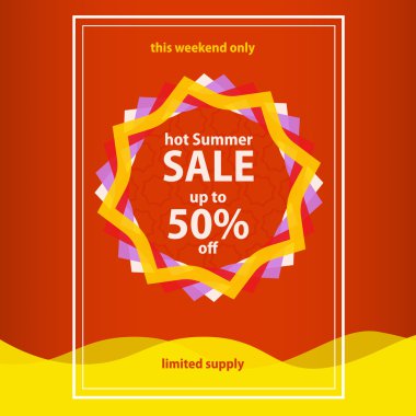 yaz indirimi afiş şablonu