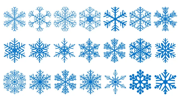 Verzameling van Kerstmis sneeuwvlokken — Stockvector