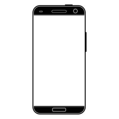 Boş ekran ile modern siyah smartphone
