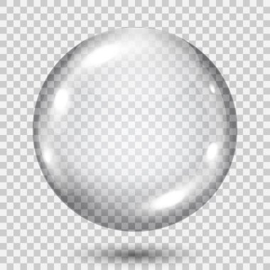 Transparent gray sphere clipart
