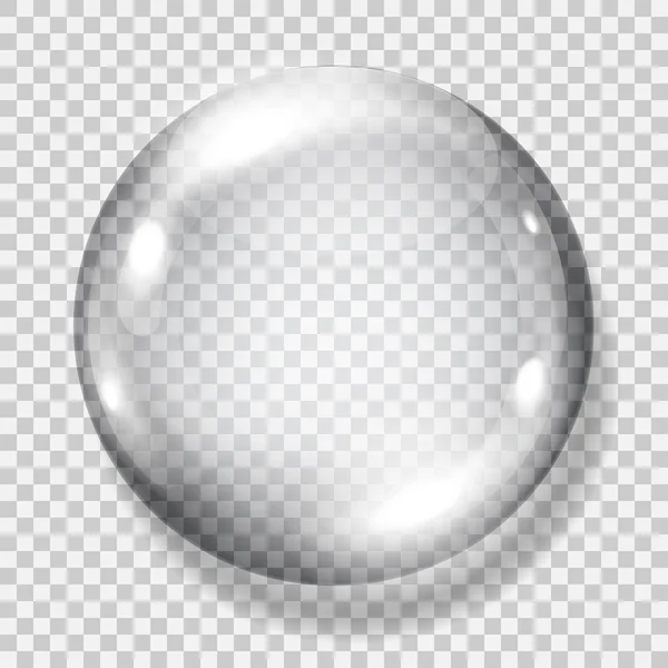 Transparent gray sphere — Stock Vector
