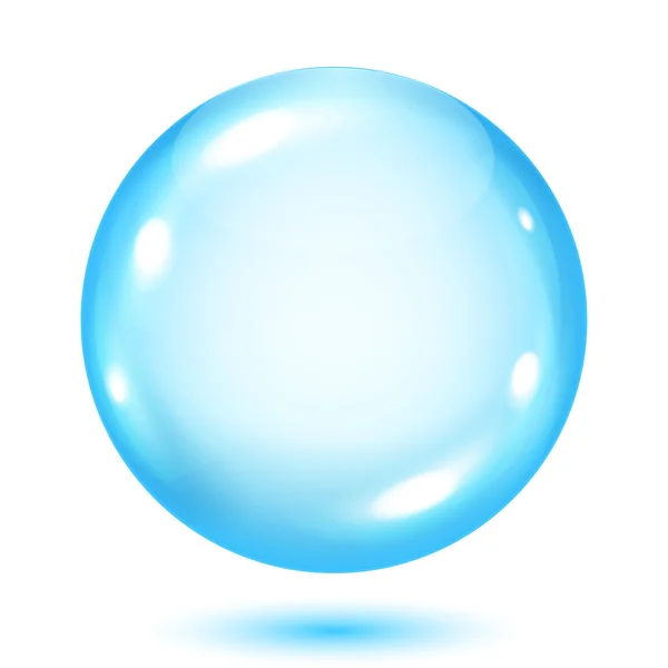 Esfera azul clara opaca — Vetor de Stock