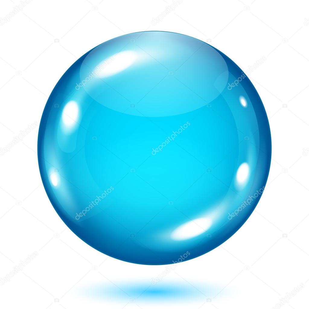 Opaque light blue sphere