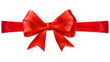 Kırmızı yay ile yatay şerit