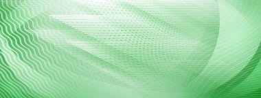 Yeşil renkli düz ve dalgalı kesişen çizgilerin soyut arkaplanı