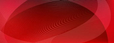 Kıvrımlardan ve kırmızı renklerde yarım ton noktalardan oluşan soyut arkaplan