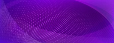 Kıvrımlardan ve mor renkli yarım ton noktalardan oluşan soyut arkaplan