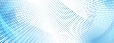 Kavislerden ve açık mavi renkli yarım ton noktalardan oluşan soyut arkaplan