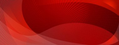 Kıvrımlardan ve kırmızı renklerde yarım ton noktalardan oluşan soyut arkaplan