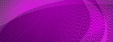 Kıvrımlardan ve mor renkli yarım ton noktalardan oluşan soyut arkaplan