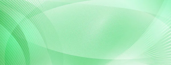 緑の丸みを帯びた曲線と半券面からなる抽象的な背景 — ストックベクタ