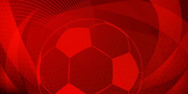 Kırmızı renkli büyük topu olan futbol ya da futbol arkaplanı