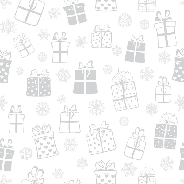 Seamless pattern of gift boxes — Stock Vector