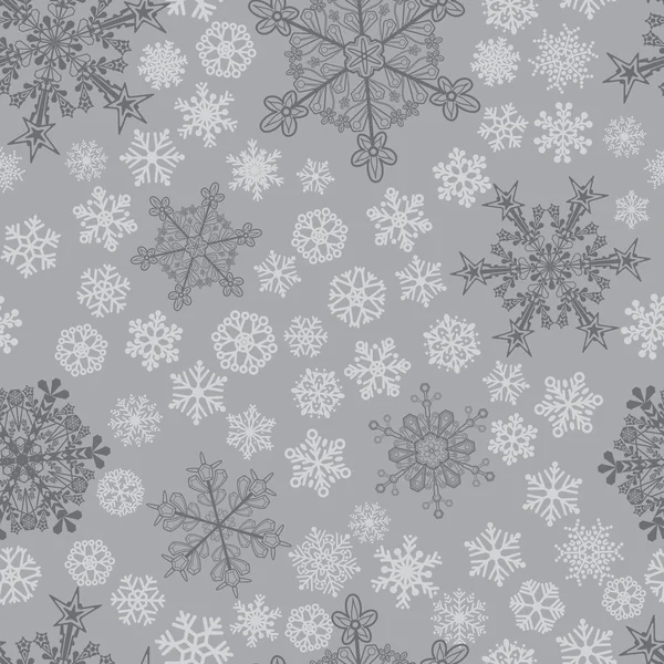 Vánoční bezešvé vzor sněhových vloček — Stockový vektor