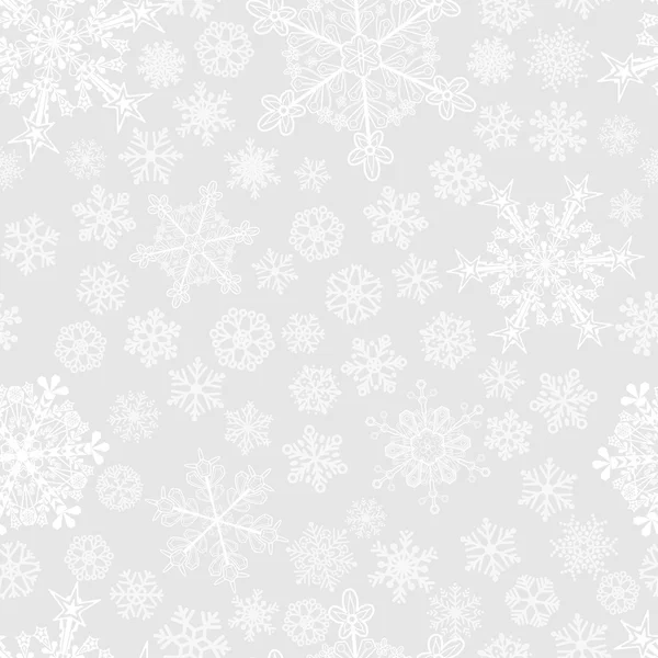 Weihnachten nahtlose Muster von Schneeflocken — Stockvektor