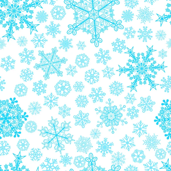 Christmas seamless pattern of snowflakes — Stock Vector