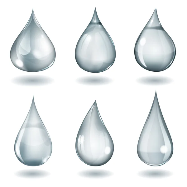 Opaque gray drops — Stock Vector