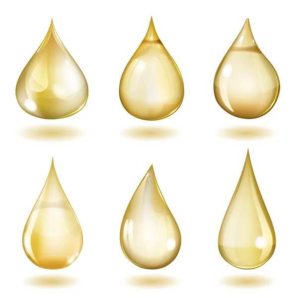 Opaque yellow drops — Stock Vector