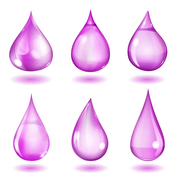 Ondoorzichtige violet druppels — Stockvector