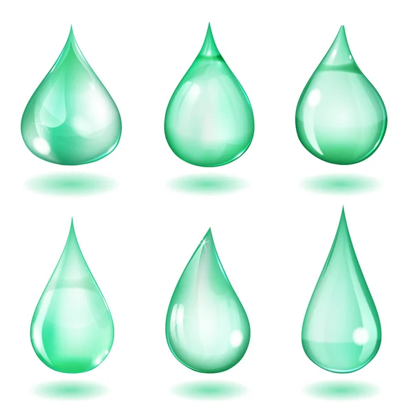 Opaque turquoise drops — Stock Vector