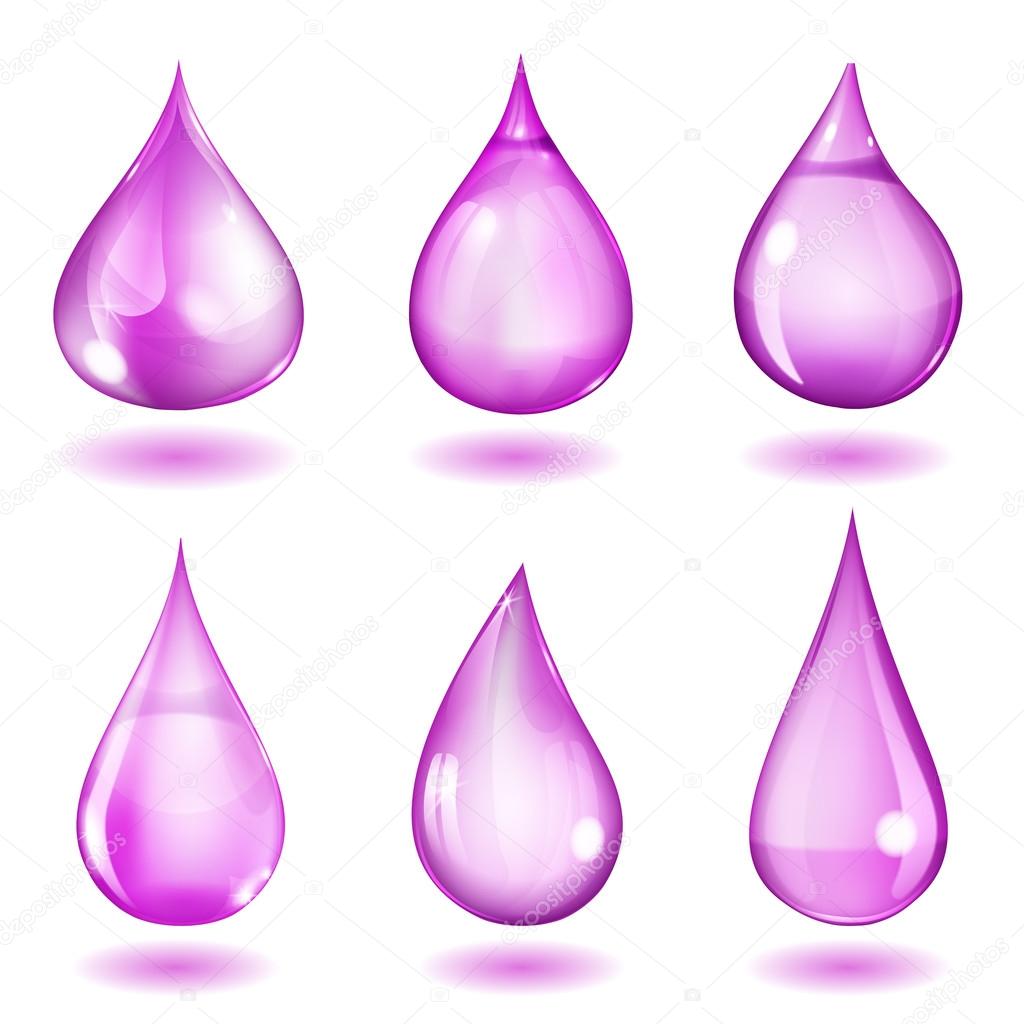 Opaque violet drops