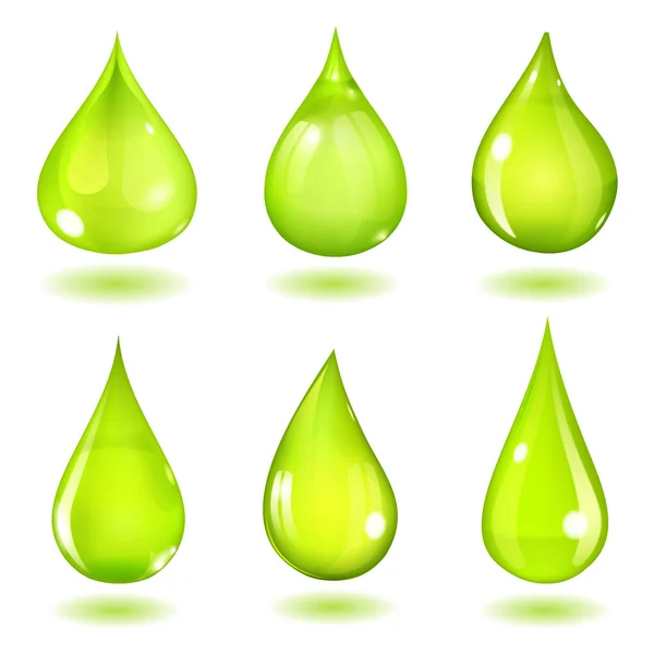 Green drops — Stock Vector