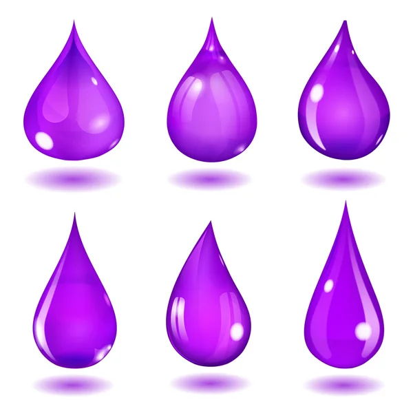 Gotas violetas — Vector de stock