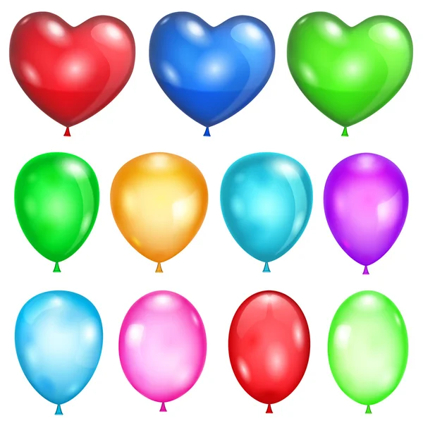 Uppsättning av ogenomskinlig ballonger — Stock vektor