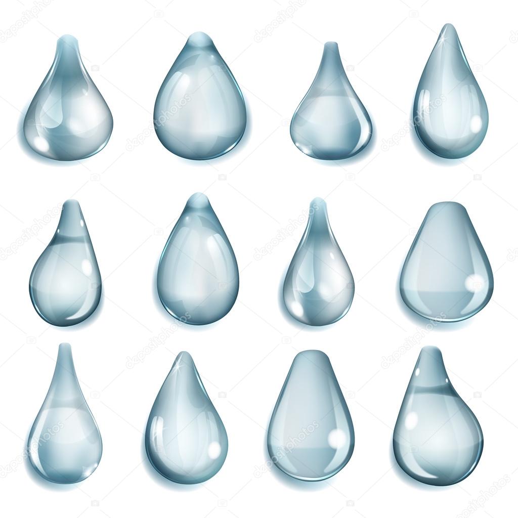 Opaque blue drops