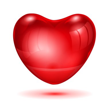 Büyük kırmızı parlak kalp