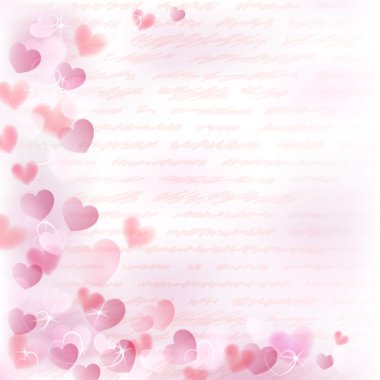 Background with pink hearts clipart