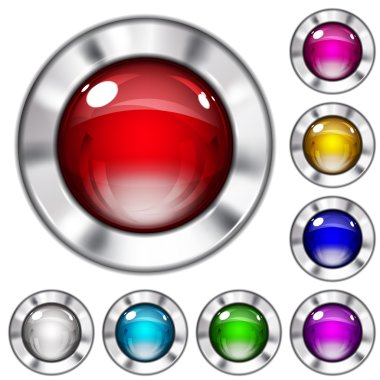 Opak cam düğme kümesi