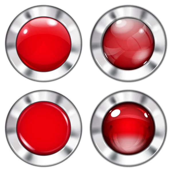 Ensemble de boutons rouges — Image vectorielle